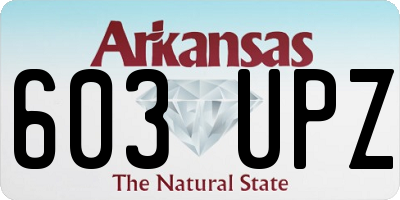 AR license plate 603UPZ