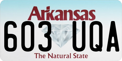 AR license plate 603UQA
