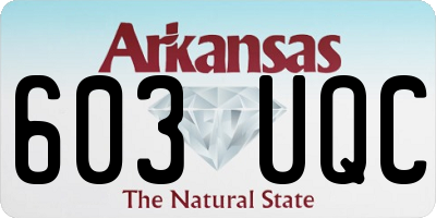 AR license plate 603UQC
