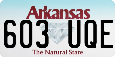 AR license plate 603UQE