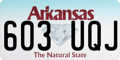 AR license plate 603UQJ