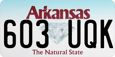 AR license plate 603UQK