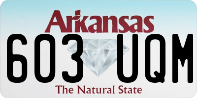 AR license plate 603UQM