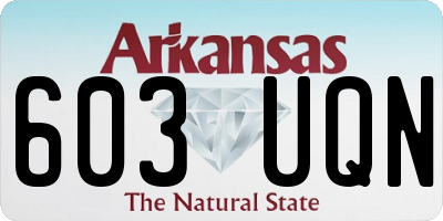 AR license plate 603UQN