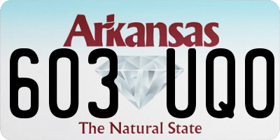 AR license plate 603UQO