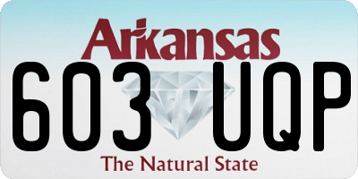 AR license plate 603UQP