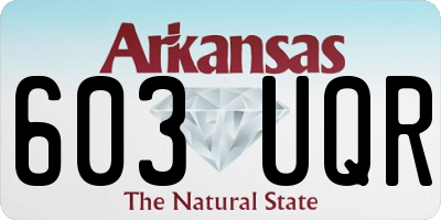 AR license plate 603UQR