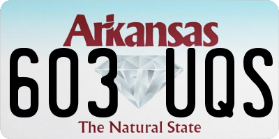 AR license plate 603UQS