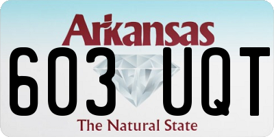 AR license plate 603UQT