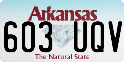 AR license plate 603UQV