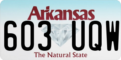 AR license plate 603UQW