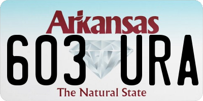 AR license plate 603URA