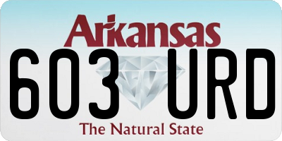 AR license plate 603URD