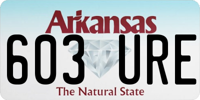 AR license plate 603URE