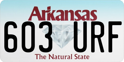 AR license plate 603URF