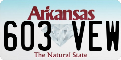 AR license plate 603VEW