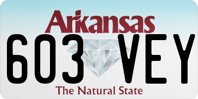 AR license plate 603VEY