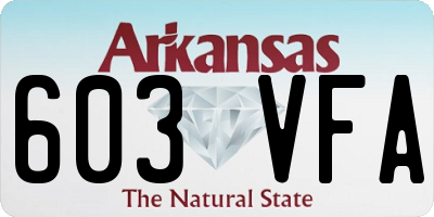 AR license plate 603VFA