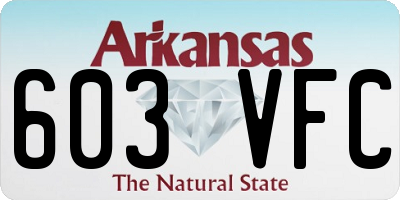 AR license plate 603VFC