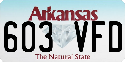 AR license plate 603VFD