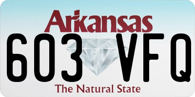 AR license plate 603VFQ