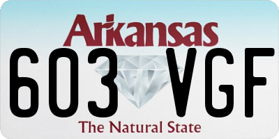AR license plate 603VGF