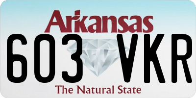 AR license plate 603VKR