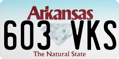 AR license plate 603VKS