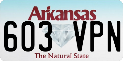 AR license plate 603VPN