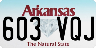 AR license plate 603VQJ