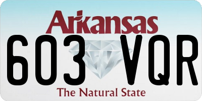 AR license plate 603VQR