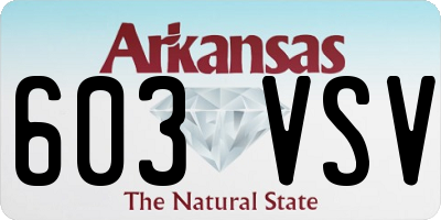 AR license plate 603VSV