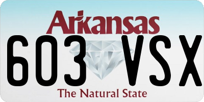 AR license plate 603VSX