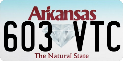 AR license plate 603VTC