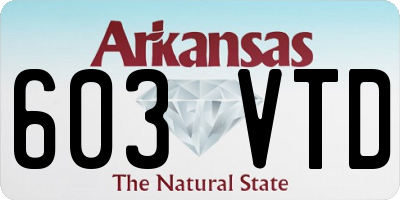 AR license plate 603VTD