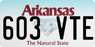 AR license plate 603VTE