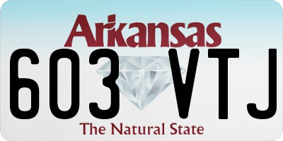 AR license plate 603VTJ