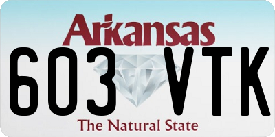 AR license plate 603VTK