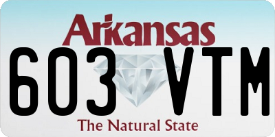AR license plate 603VTM