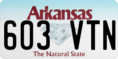AR license plate 603VTN