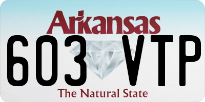AR license plate 603VTP