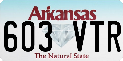 AR license plate 603VTR