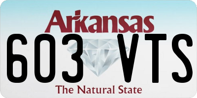 AR license plate 603VTS