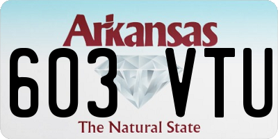 AR license plate 603VTU