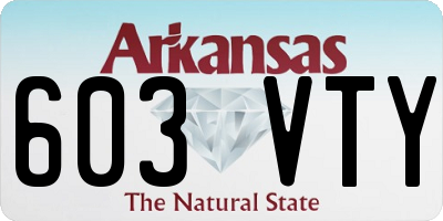 AR license plate 603VTY