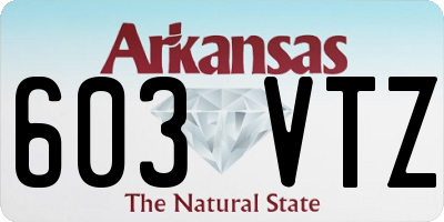 AR license plate 603VTZ