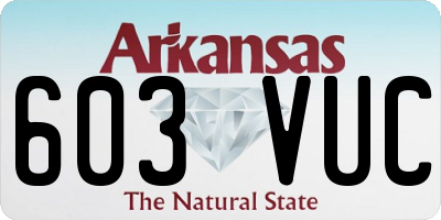 AR license plate 603VUC