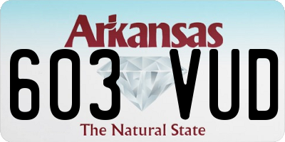 AR license plate 603VUD