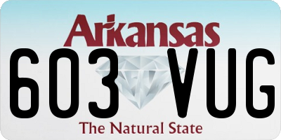 AR license plate 603VUG
