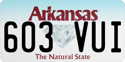 AR license plate 603VUI